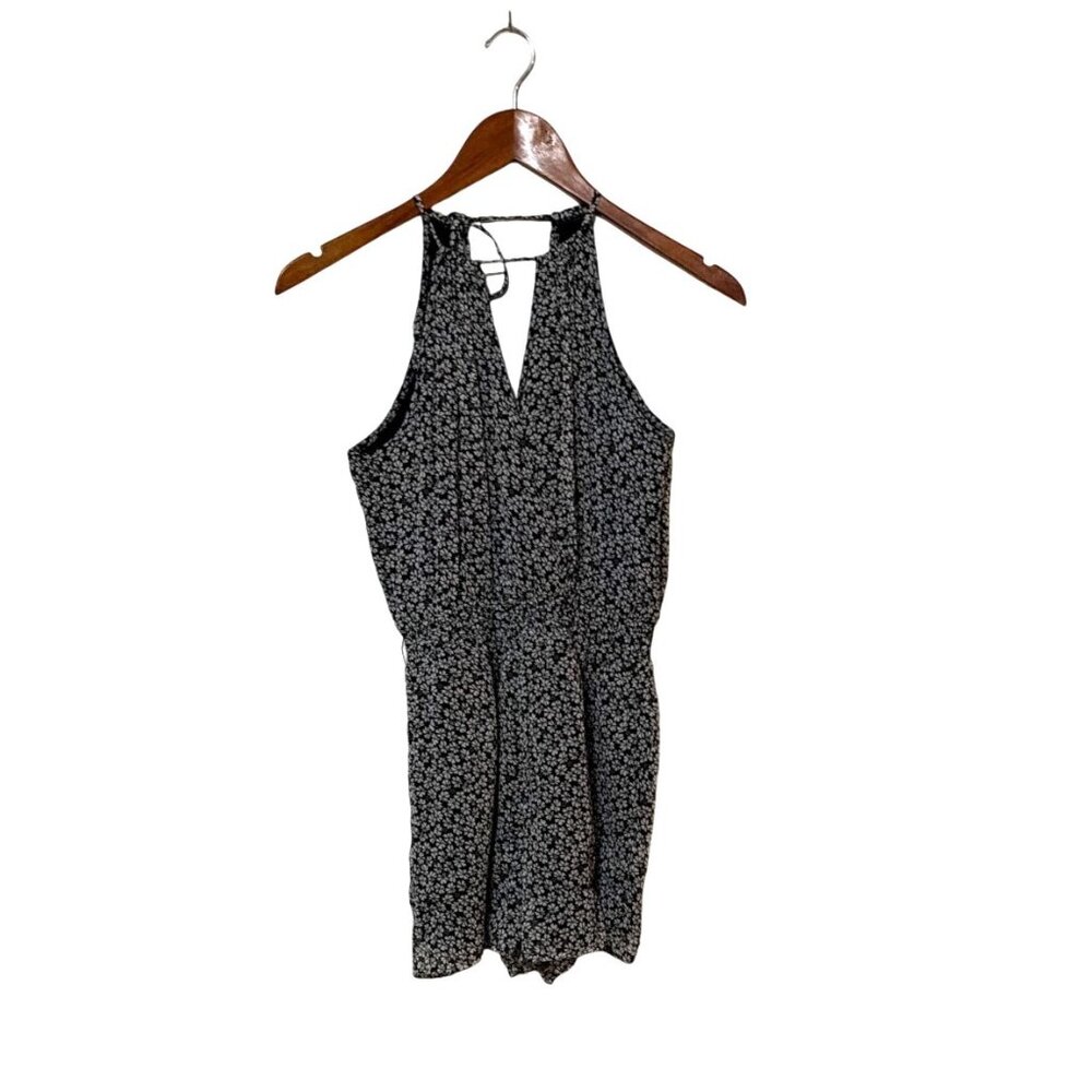 Abercrombie & Fitch Black Floral Halter Romper XS - Picture 2 of 8
